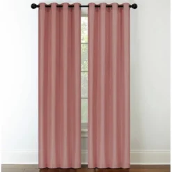 Kate Aurora 2 Piece Terry Slub Light Filtering Luxury Grommet Top Window Curtain Panels
