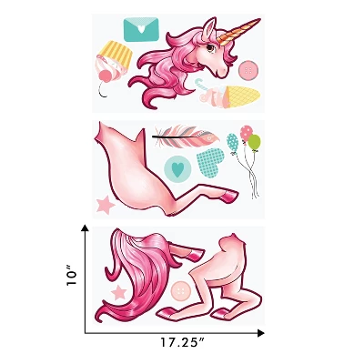 Unicorn Wall Decal - Decalcomania 3 Unicorn Wall Decal - Decalcomania