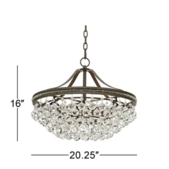 Vienna Full Spectrum Wohlfurst Bronze Pendant Chandelier 20 1/4" Wide Clear Crystal 5-Light Fixture For Dining Room House Foyer Kitchen Island Bedroom -Safavieh Shop GUEST f3c90a96 70ac 4a99 8abb b76990254408
