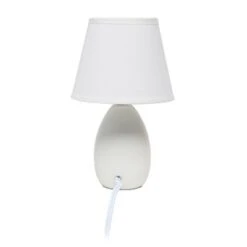 9.45" 2pk Petite Ceramic Oblong Bedside Table Desk Lamps With Matching Tapered Drum Shade Off-White - Creekwood Home -Safavieh Shop GUEST f3cf10da 0a48 4cce 9a55 5cbb440d92b4