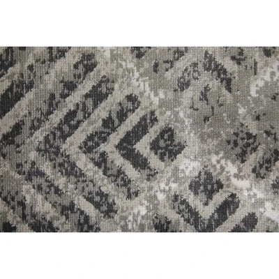 Katari Modern Geometric, Gray/Tan/Black, 1'-8" X 2'-10" Accent Rug 9 Katari Modern Geometric, Gray/Tan/Black, 1'-8" X 2'-10" Accent Rug - Image 7