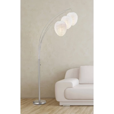 Belle Arc Lamp Silver - Adesso 3 Belle Arc Lamp Silver - Adesso