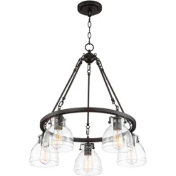 Possini Euro Design Bellis Bronze Wagon Wheel Pendant Chandelier 25" Wide Modern Clear Glass 5-Light Fixture For Dining Room House Kitchen Island Home 15 Possini Euro Design Bellis Bronze Wagon Wheel Pendant Chandelier 25" Wide Modern Clear Glass 5-Light Fixture For Dining Room House Kitchen Island Home -Safavieh Shop GUEST f57f1f0b 5fd6 4d76 8765 b8e25ce9ca30