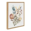 18" X 24" Sylvie Wildflower Bunch Framed Wall Canvas By Sara Berrenson Natural - Kate & Laurel All Things Decor