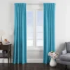 Bacati - Aqua Arrows Cotton Printed Single Window Curtain Panel -Safavieh Shop GUEST f716eff4 e1a2 4d41 9c53 530fd268c45d