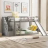 Stairway Twin Over Twin Bunk Bed With Two Drawers And Slide-ModernLuxe -Safavieh Shop GUEST f8683e35 a399 4132 9757 038c4f7c3ca9