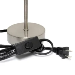 10.5" Petite Metal Stick Bedside Table Desk Lamp In Sand Nickel With Fabric Shade White - Creekwood Home 9 10.5" Petite Metal Stick Bedside Table Desk Lamp In Sand Nickel With Fabric Shade White - Creekwood Home -Safavieh Shop GUEST fa632b6e 8993 4f61 86d0 4481ed11105d