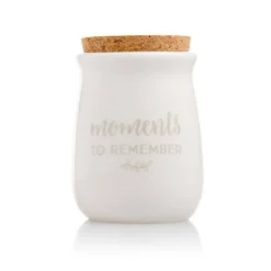 Pearhead Ceramic Gratitude Token Jar - White