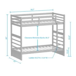 Glenwillow Home Plana Solid Wood Bunk Bed -Safavieh Shop GUEST fbd66278 28c3 4e5f 841a 89eaa72a237d