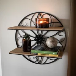 Black Metal & Wood Wall Shelf - Foreside Home & Garden -Safavieh Shop GUEST fc913c8e 6db1 478f 9fb5 0fd48507a67a