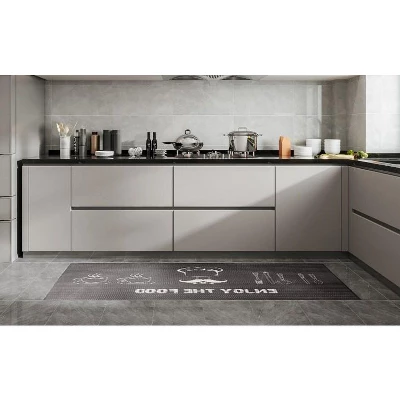 J&V TEXTILES 20" X 39" Comfort Collection Anti-Fatigue Kitchen Floor Mat (Enjoy The Food) 3 J&V TEXTILES 20" X 39" Comfort Collection Anti-Fatigue Kitchen Floor Mat (Enjoy The Food)