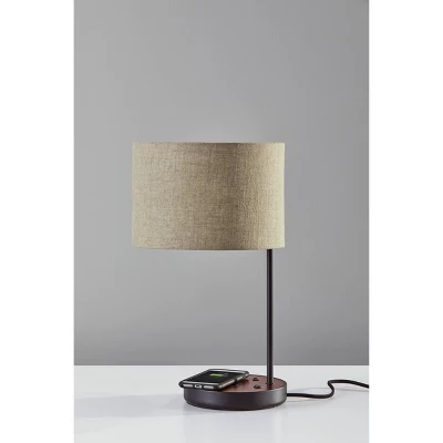 19.5" Oliver Charge Table Lamp Black - Adesso 6 19.5" Oliver Charge Table Lamp Black - Adesso - Image 4