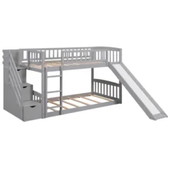Stairway Twin Over Twin Bunk Bed With Two Drawers And Slide-ModernLuxe 24 Stairway Twin Over Twin Bunk Bed With Two Drawers And Slide-ModernLuxe -Safavieh Shop GUEST fda8d627 1b49 4f40 b995 fc1cf02e64d0