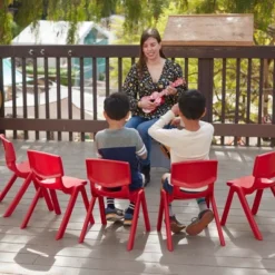 ECR4Kids 12 Inch Plastic Stackable Classroom Stack Chairs, Indoor/Outdoor For Kids-10pk -Safavieh Shop GUEST fdc85a5c 5537 443b bf81 5eebe8bf79c1