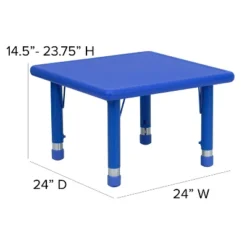 Emma And Oliver 24" Square Plastic Height Adjustable Activity Table -Safavieh Shop GUEST fdf2af50 b140 476f ba13 f682a8c6f169