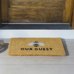 Evergreen Bee Our Guest Woven Back Indoor Outdoor Natural Coir Doormat 1'6"x2'6" Multicolored -Safavieh Shop GUEST fe482d28 a56c 4128 96b8 2f86dbbb270c