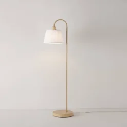 68" Maris Light Faux Wood Floor Lamp With White Patten Shade - Globe Electric -Safavieh Shop GUEST fe499ee0 d694 439e 9334 e144c7360ece