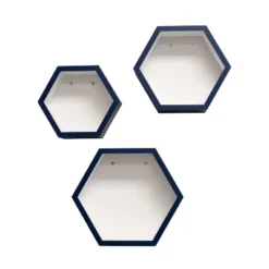 8" X 10" X 12" Set Of 3 Hexagon Shelves For Kids' Room - InPlace -Safavieh Shop GUEST ffd6b925 e70e 4303 8d63 78675ef0a395